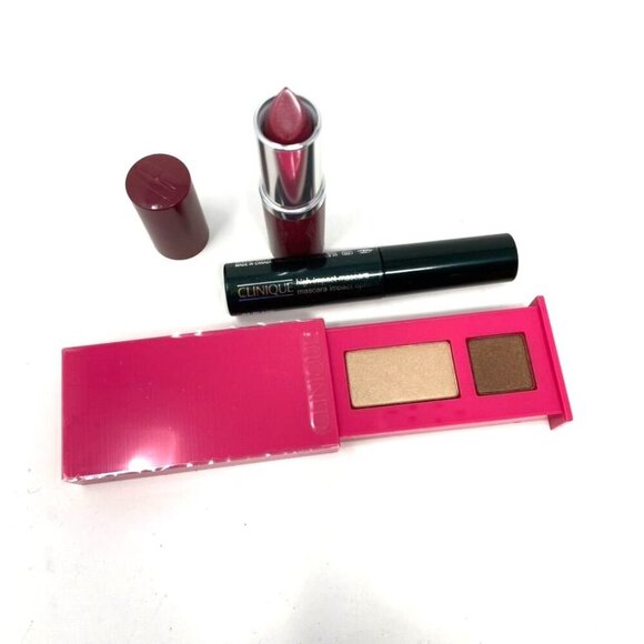 Clinique Eyes and Lips Sampler Travel Set Eyeshadow Lipstick Mascara - Picture 1 of 11